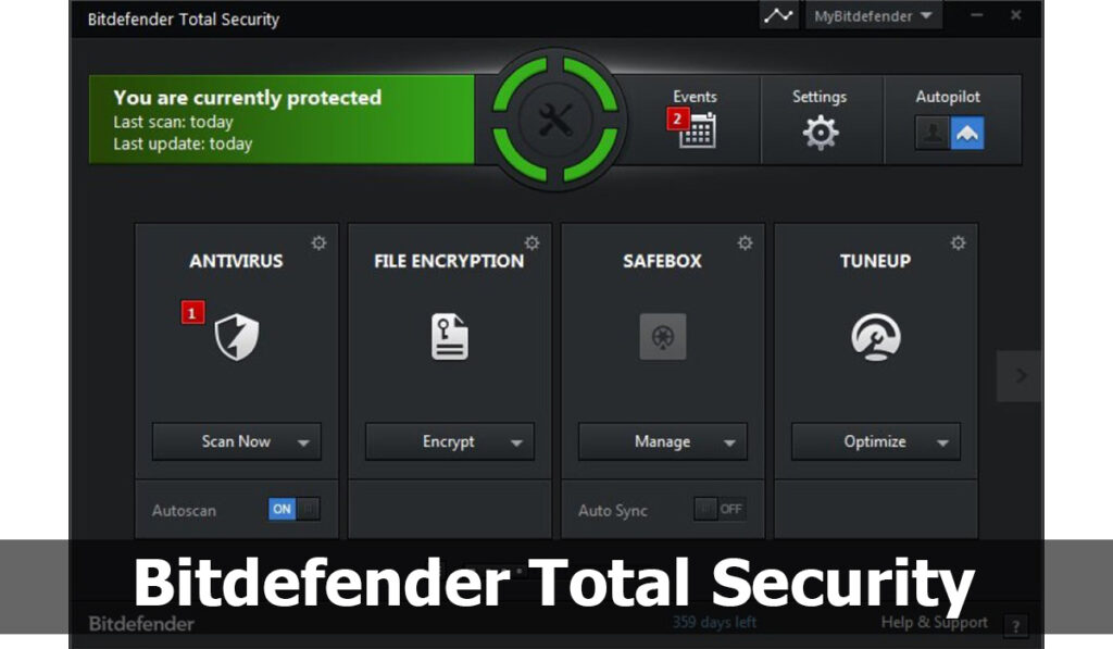 Bitdefender Total Security también está entre los mejores antivirus para Windows 10